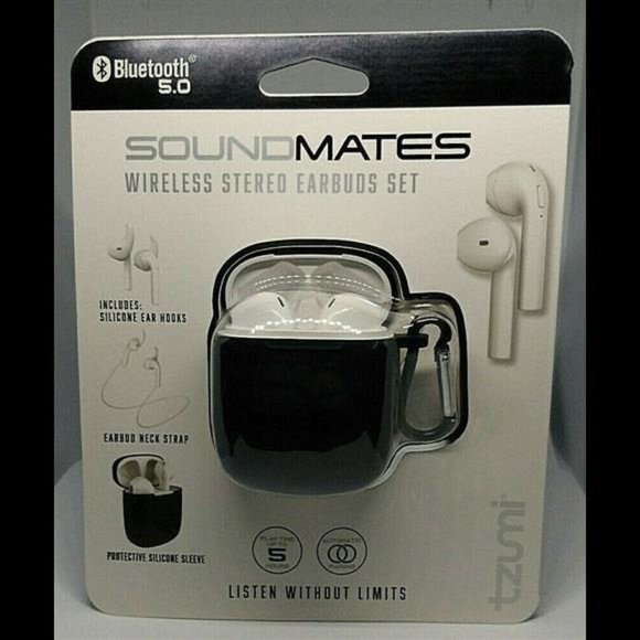 Lot of (2) SOUNDMATES TRUE WIRELESS BLUETOOTH 5.0 EARBUDS WHITE COMBO PACK! - Picture 1 of 8